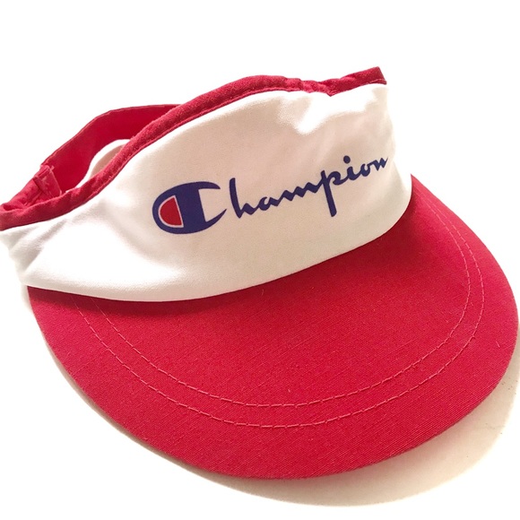 Champion Accessories - Vintage Champion Adjustable Crescent Brim Visor